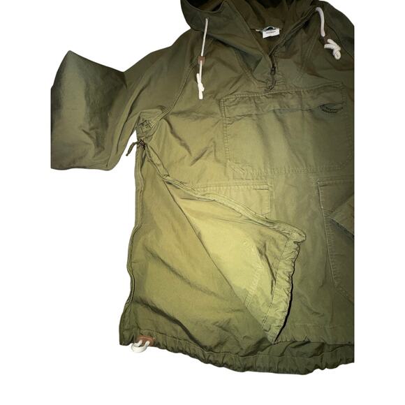 Vintage Eddie Bauer Anorak Jacket Men’s Large Olive Green Cotton Pullover - Picture 12 of 16